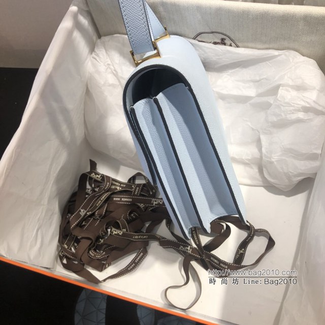 Hermes空姐包 愛馬仕Constance方胖子半手工 Epsom掌紋小牛進口皮 Hermes單肩斜挎包  tdh2093